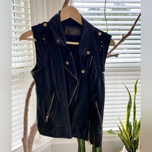 Ci Sono by Cavalini Faux Leather Vest